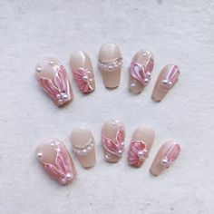 Mermaid tail press on nails design!🧜‍♀️ Tail works so well with pearls what do you think! #yitaya #yitayanails #diynails #pressonnails #gelnails #nails4today #nailshapes #nailslovers #nailstyle #nailsnailsnails #nailsartaddict #nailsoftiktok #nails💅 #nailsnyc #coffinnails #mermaidnails🐚 #mermaidnails Press On Nails Design, Butterfly Halloween, Nails Nail Polish, Nail Collection, Short Press On Nails, Mermaid Nails, Pink Petals, Body Love, Handmade Holiday