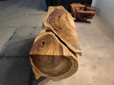 a large piece of wood sitting on top of a floor