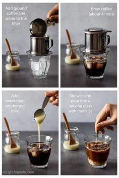 how to make an espresso in a blender and then pour it into a cup