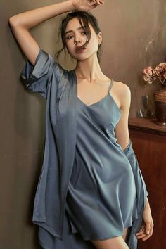 Night Dress For Women Honeymoon, Nightgown Lingerie, Cotton Nightwear, Pijamas Women, Summer Sleepwear, Sleepwear Fashion, Women Sleepwear, Satin Sleepwear, Homewear Fashion