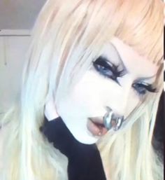 Steveolover69 Blonde Goth, Facial Piercings