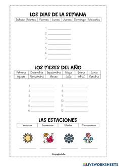 the spanish language worksheet for students to learn with their teacher's hands