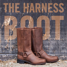 The iconic Harness style has weathered through time and trend to become a classic. Shop the American-made icon. Harness Style, The Frye Company, Horween Leather, American Classic, Chicago Illinois, American Made, Boots Men, Illinois, Timeless Design