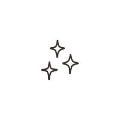 three stars are shown in black ink on a white background