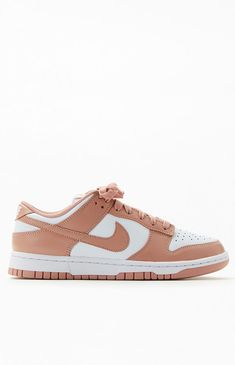 Dunk Low Rose, Dunk Low Shoes, Dunks Outfit, Rose Shoes, Low Shoes, Women Rising, Streetwear Style, Nike Dunk Low, Black Accents