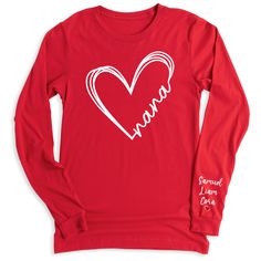 ❤️👩 Show your mama love with our Love NanaHeart Shirt personalized with your kid's name! 🌟 Perfect for expressing your affection for your little one! 😍 For different Mother's Day t-shirt designs, please take a look at our Mother's Day collection. https://www.greatwoodboutique.com/collections/mothers-day-tee-shirts Mothers Day T Shirts, Heart Shirt, Limited Stock, Kid Names, Neck Shirt, Unisex Shirt, Baby Bodysuit, Our Love, Unisex Sweatshirt