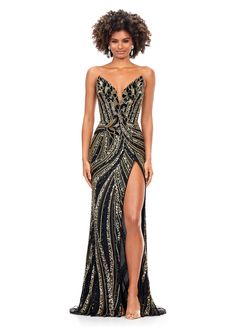 Ashley Lauren 11236 Long Fitted V Neck Slit Beaded Sequin Prom Dress Pageant Gown This strapless gown is sure to turn heads. The sweetheart neckline is complete with a modern floral sequin motif that continues down the bustier and skirt. The skirt is complete with a left leg slit. Strapless Bustier Left Leg Slit Fully Hand Beaded COLORS: Bright Pink Sizes: 8 Bustier And Skirt, Sequin Ball Gown, Glitter Prom Dresses, Ashley Lauren, Pageant Gown, Strapless Bustier, Sequin Prom Dress, Short Summer Dresses, Sequin Prom Dresses