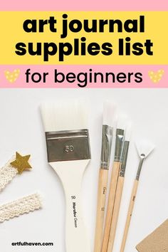 the art journal supplies list for beginners