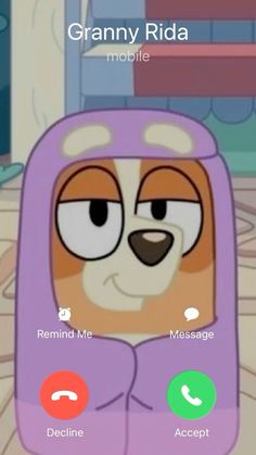 a cartoon character is talking on the phone