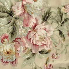 an image of a floral fabric with flowers on it