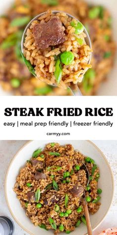 steak fried rice is an easy and healthy meal