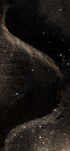 an image of stars in the night sky with black and white colors, as seen from space