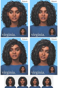 the different types of black hair are shown in this graphic style, and each type has an individual's name on it