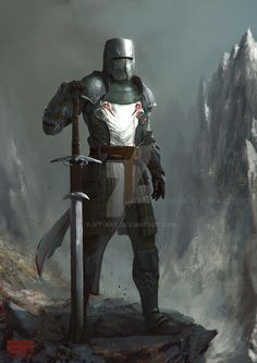 Illustration Fantasy, Medieval Knights, Female Armor, Medieval Knight