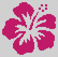 a cross stitch pattern with pink flowers in the center on a white background that looks like an ornament