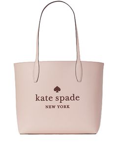 12.6"h x 18.4"w x 6.4"dhandle drop: 11"refined grain leatherembossed logounlinedinterior detachable wristletopen topstyle # k4742Color: Rose Smoke Laptop Tote Bag Woman Kate Spade New York, Feminine Kate Spade Tote Bag, Kate Spade Pink Tote Shoulder Bag, Kate Spade Tote Bag Kate Spade New York, Kate Spade On-the-go Tote Shoulder Bag, Coach Horse And Carriage Tote, Kate Spade New York, Kate Spade, Grain