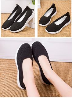 Breathable Slip-on Sneakers With Round Toe, Casual Non-slip Slip-on Sneakers, Black Slip-on Sneakers With Textured Sole For Summer, Comfortable Breathable Flat Slip-on Sneakers, Breathable Synthetic Flat Slip-ons, Comfortable Low-top Flats With Branded Insole, Breathable Slip-ons With Round Toe, Casual Lightweight Slip-on Sneakers With Slip-resistant, Casual Stretch Slip-on Sneakers With Cushioned Footbed