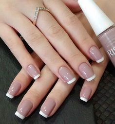 How to Achieve Flawless DIY French Tips - 30 French Manicure Designs Light Pink Nail Designs, French Manicure Designs, White Tips, Light Pink Nails, French Manicure Nails, Pink Nail Designs, Pink Nail, Manicures Designs, Short Acrylic Nails