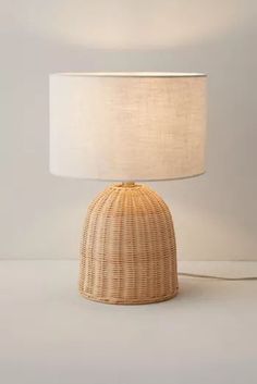 Dupe for Urban Outfitters Stella Rattan Table Lamp Boho Table Lamp, College Living Rooms, Rattan Table Lamp, Coastal Room, Boho Table, Lamps Bedroom, Rattan Table, Woven Rattan, Simple Lighting