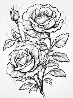 Rose Tattoo Sleeve, Flower Pattern Drawing, Tattoo Patterns, Doodle Art Flowers, Flash Tattoo Designs, Mehndi Patterns, Adult Coloring Designs, Rose Tattoo Design