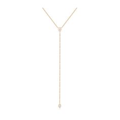 The Full Cut Diamond Teardrop Lariat Necklace delivers maximum sparkle and classic elegance. Complete with full cut diamonds set to create a teardrop shape, this lariat features a teardrop at the center and another at the tip of a cascading chain. Long Drop Diamond Necklace, Luxury Long Drop Necklace, Classic Drop Necklace With Adjustable Chain, Delicate Drop Lariat Necklace For Formal Occasions, Classic Teardrop Drop Necklace With Adjustable Chain, Elegant Yellow Gold Teardrop Lariat Necklace, Teardrop Diamond Necklace With Adjustable Chain, Lariat Necklace, Gold Chain Necklace