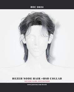 Mesh by Hezeh / Not for game, Only blender Patreon Exclusive  Blender 4.2+ Male Hair, Men's Hairstyles, Sims 4, Mens Hairstyles, Hairstyles, Mesh, Hair Styles