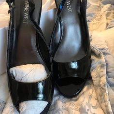 Nine West Never Worn Dressy Open Toe Shoes, Size 6.5. Small Platform. I Think I Paid $70. Patent Leather Shoes, Open Toe Shoes, Shoes Color, Nine West Shoes, Toe Shoes, Nine West, Leather Shoes, Shoes Women Heels, Patent Leather