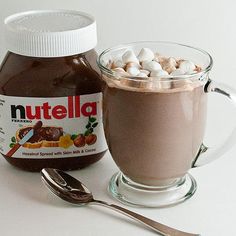 an image of nutella hot chocolate in a cup