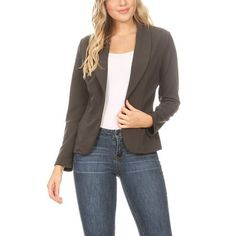 Product Description: Elevate your workwear wardrobe with our stylish Long Sleeve Fitted Open Blazer Jacket, designed for the modern professional. Crafted from high-quality fabric, this jacket effortlessly combines comfort and sophistication. The open-front design adds a contemporary touch, perfect for a casual office setting. Versatile and easy to pair, it's an essential piece for your closet. Size Chart(Inches) / MBL02048 S => Shoulder: 18 / Sleeve: 23 / Length: 24 M => Shoulder: 18 / Sleeve: 2 Trendy Notched Outerwear For Office, Professional Fall Outerwear With Suit Collar, Fitted Professional Blazer In Solid Color, Professional Fall Blazer With Lapel Collar, Professional Spring Blazer With Pockets, Spring Professional Blazer With Pockets, Fitted Solid Color Professional Blazer, Fitted Fall Outerwear For Office, Modern Fitted Blazer For Spring