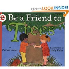 the book be a friend to trees is in front of an image of two children