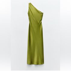 Satin Effect Asymmetric Dress - Zara Asymmetric Satin Dress Zara, Zara Satin Effect, Asymmetric Dress, Knot Dress, Dress Zara, Asymmetrical Dress, Zara Dresses, New Dress, Knot