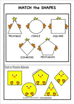 the shape and pattern of shapes for children's crafts