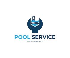 the logo for pool service maintenance, which is designed to look like an open hand with water coming out of it