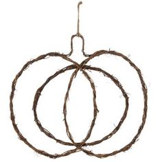 three circular branches hanging from a hook