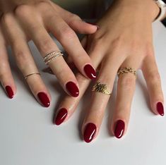 061 wineberry Round Red Nails Short, Acrylic Nail Set, Burgundy Nails, Artificial Nails, Almond Nails