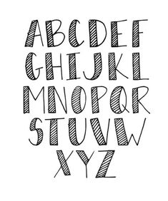 the letters are drawn in black and white