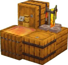 an image of a minecraft chest that is made out of wood