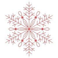 a red snowflake is shown on a white background