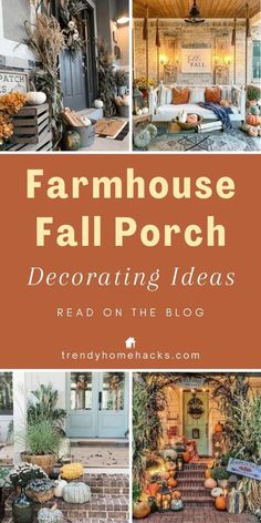 farmhouse fall porch decorating ideas