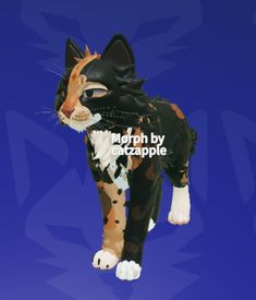 a cat made out of cardboard with the words morphi by czappie on it