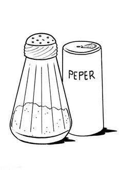 a salt and pepper shaker with the word peple next to it on a white background