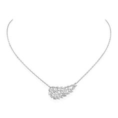 Messika Jewelry - Angel Diamond Necklace 6162 | Manfredi Jewels Modern Diamond Necklace, Long Diamond Necklace, Pave Necklace, Angel Earrings, Angel Jewelry, Angel Necklace, Elegant Color, Diamond Jewel, Diamond Necklaces