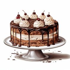 Birthday Cake Clipart in Chiaroscuro Art Style: Vector & 4K Cake Draw, Birthday Cake Clipart, Desserts Drawing, Cake Clipart, Food Art Painting, Realistic Cakes, Chiaroscuro Art, Cake Drawing, Happy Birthday Art