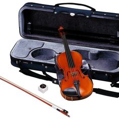 the violin is in its case and ready to be played by someone with an instrument