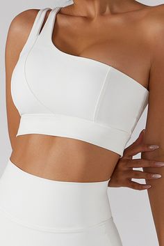 Goodnight Macaroon 'Kelly' Single Strap Shockproof Fitness Bra (5 colors) Non-seamless Single Strap Soft and breathable Acrylic / Cotton Measurements: S - Bust 64cm, Length 33m M – Bust 68cm, Length 34cm L – Bust 72cm, Length 35cm Relaxed fit Machine cold and gentle cycle, or hand wash cold Lay flat to dry Do not tumble dry Do not iron If you are unsure or need assistance selecting the proper size or color, please contact our Customer Services team and they'll be more than happy to help. White Sports Bra With Built-in Padding, Versatile White High Stretch Sports Bra, White High Stretch Sports Bra With Padding, White High Stretch Sports Bra With Built-in Padding, High Stretch White Sports Bra With Built-in Padding, White Stretch Sports Bra With Built-in Padding, Solid Sports Bra With Built-in Cups For Workout, Solid Sports Bra With Built-in Cups For Gym, White Fitted Breathable Sports Bra