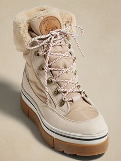 Henta Boot with Ice Grippers | Pajar | Banana Republic F Signature, Mode Au Ski, Pajar Boots, Colorado Fashion, Cute Winter Boots, Best Loafers, Winter Footwear, Girls Winter Boots, Casual Ankle Boots