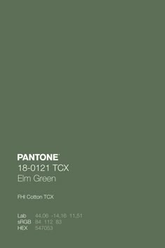 pantone's green paint color is shown in this image