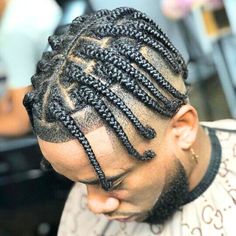 40+ Versatile Box Braids Hairstyles on Black Men - Coils and Glory Flat Top Braids Men, Men’s Box Braids With Fade, Boys Braids With Fade, Men’s Box Braids, Male Box Braids, Men Plaits, Single Braids For Men, Male Braids Hairstyles, Trendy Box Braids