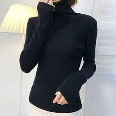 Brand Name: ZOKIPattern Type: SolidClothing Length: RegularMaterial: AcrylicMaterial: CottonCollar: TurtleneckOrigin: CN(Origin)Season: Spring/AutumnSleeve Length(cm): FullSleeve Style: RegularThickness: STANDARDStyle: CasualPattern: SLIMAge: Ages 18-35 Years OldPercentage of Material: 51%-70%Gender: WOMENModel Number: 317Yarn Thickness: Fine yarnMaterial Composition: Acryliccloth type: Turtleneck Sweaterssize: One Sizegender: Girl girls women woman lady female mujerseason: Autumn/ winteroccasio Ladies Turtleneck Sweaters, Legging Sport, Estilo Chic, Sweater Collection, Women Long Sleeve Tops, Basic Long Sleeve, Knitted Pullover Sweaters, Knitted Jumper, Winter Sweaters