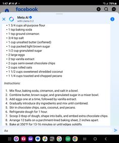 Semi Sweet Chocolate Chips, Shredded Coconut, Chopped Pecans, Rolled Oats, Packing Light, Ground Cinnamon, Granulated Sugar, Unsalted Butter, Purpose Flour